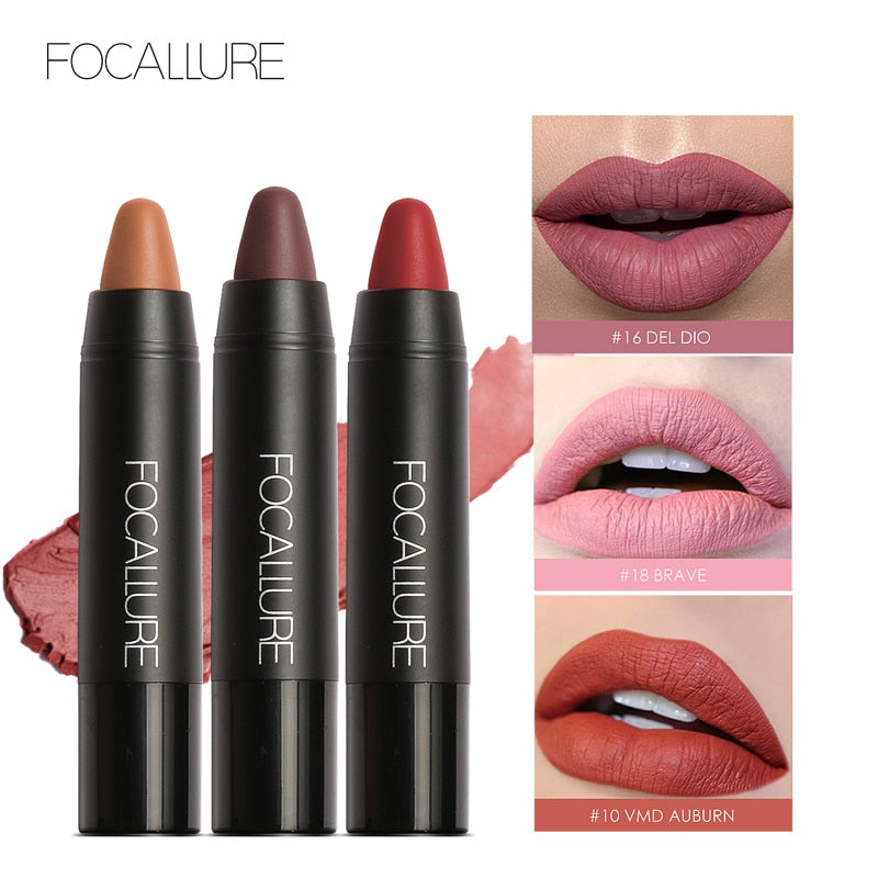 KIT-BATOM FOCALLURE MATTE - Maquiagem Beleza Sexy-A prova D'Água, de longa duração - FRETE GRÁTIS