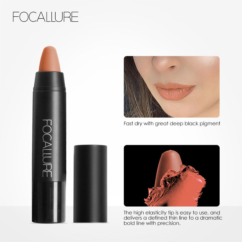 KIT-BATOM FOCALLURE MATTE - Maquiagem Beleza Sexy-A prova D'Água, de longa duração - FRETE GRÁTIS