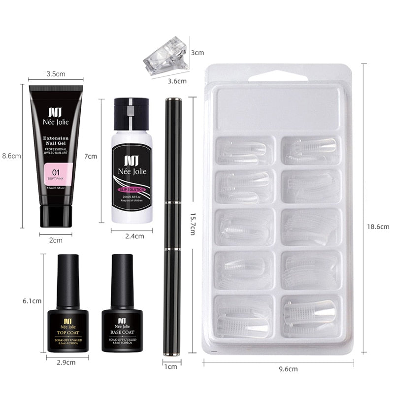 KIT UNHAS POLY NAIL GEL